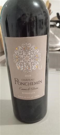 Bordeaux Château Ponchemin Emma & Alexia 2016