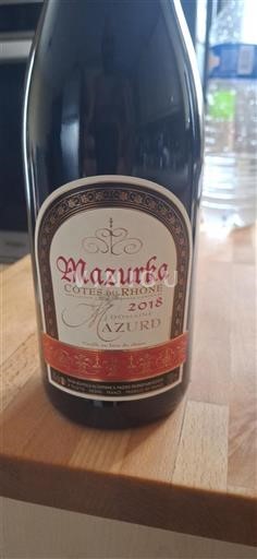 Vallée du Rhône Côtes-du-rhône Domaine Azurd Mazurka 2018