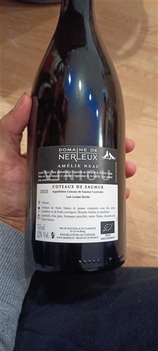 Thung lũng sông Loire Coteaux-de-saumur Domaine Nerleux Les Loups Dorés 2022