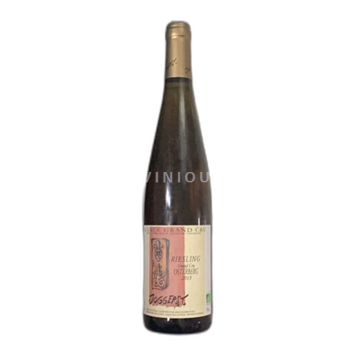 Vin Blanc sec Grand cru Osterberg Joggerst 2013 France Alsace Riesling AOC