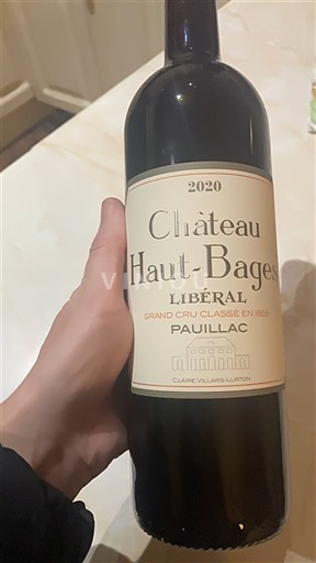 Bordeaux Pauillac Grand Cru Château Haut-Bages Libéral 2020