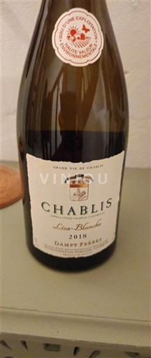 Burgundi Chablis Damp Frères Lieu Blanche 2018