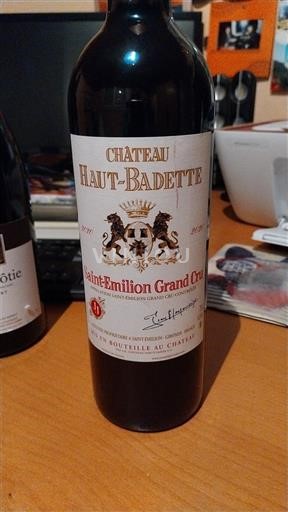 Bordeaux Saint-Émilion Grand Cru Grand Cru Château Haut-Badette 2020