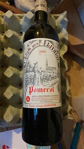 Bordéus Pomerol Clos des Litanies 2019