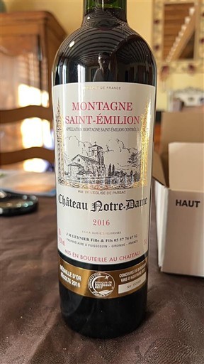 Burdeos Montagne-Saint-Émilion Château Notre-Dame 2016