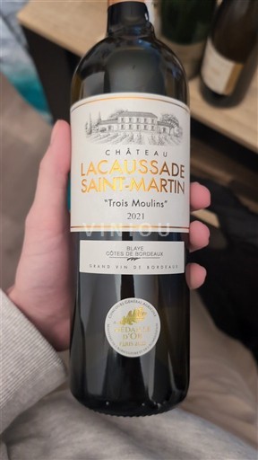 Bordeaux Blaye-Côtes-de-Bordeaux Château Lacausssade Saint-Martin Trois Moulins 2021