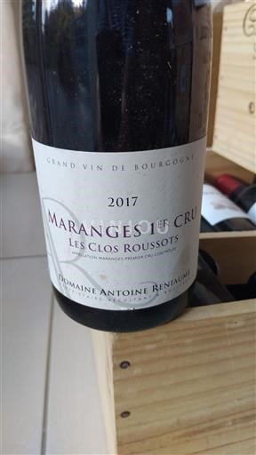 Bourgogne Ikke specificeret Premier Cru Domaine Antoine Reniaume Les Clos Roussots 2017
