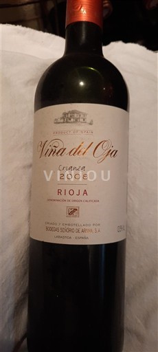 La Rioja rioja Bodegas Señorío de Arina Viña del Oja Crianza 2008