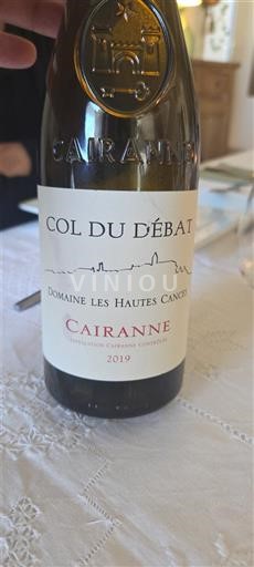 Rhônedalen Cairanne Domaine Les Hautes Cances Col du Débat 2019