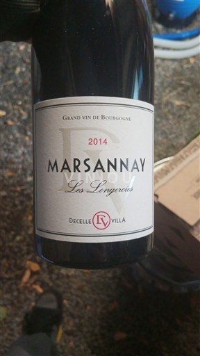 Burgundsko Marsannay Decelle Villa Les Longeroies 2014
