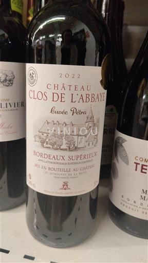 Bordeaux Bordeaux Supérieur Château Clos de l'Abbaye Pétrus 2022