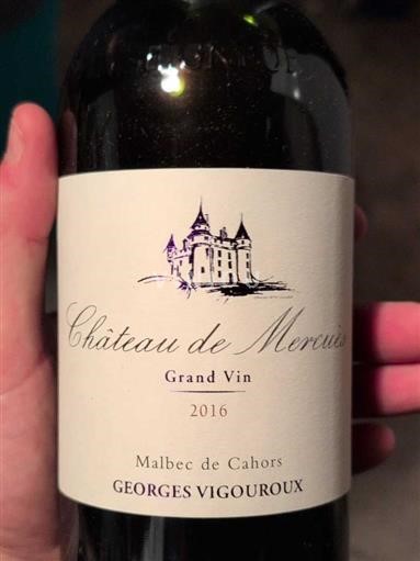 Sud-Ouest Cahors Château Mercuès Grand Vin 2016