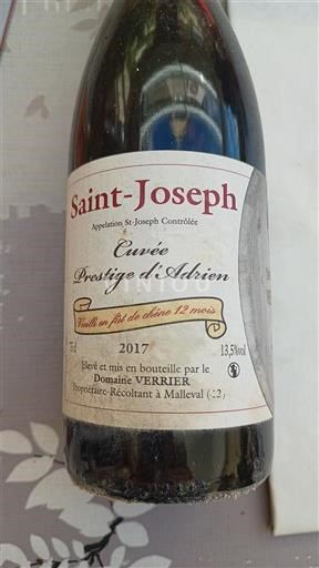 Rhône-dalen Saint-Joseph Domaine Verrier Prestige d'Adrien 2017