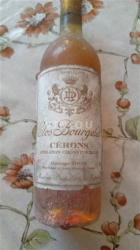 Bordeaux Cérons Clos Bourgelat 1986