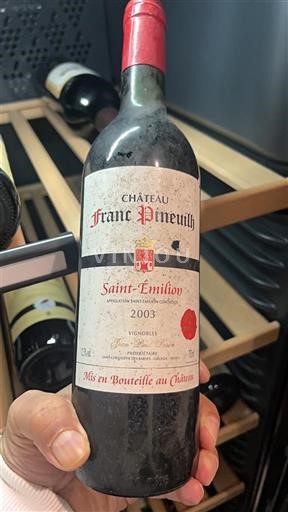 Bordeaux Saint-Émilion Château Franc Pineuilh 2003