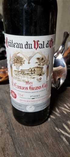 Bordeaux Saint-Émilion Grand Cru Château Val Or 2001