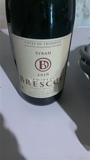 Languedoc-Roussillon Côtes de Thongue Domaine Brescou Syrah 2016