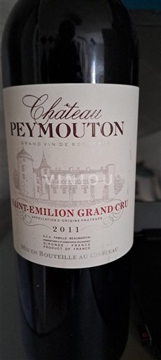 Bordeaux Saint-Émilion Grand Cru Grand Cru Château Peymouton 2011