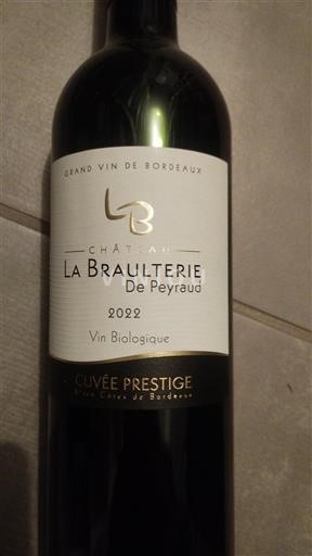 Bordeaux Blaye-Côtes-de-Bordeaux Château La Braulterie de Peyraud Prestige 2022