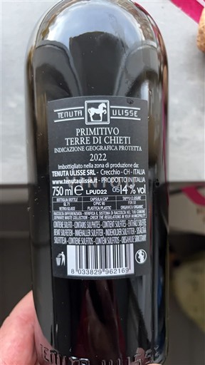 Abruzzo Đất Chieti Tenuta Ulisse 2022