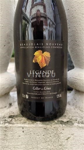Beaujolais Beaujolais Nouveau Cellier des Gones Légende 2008