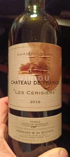 Bordéus Francs-Côtes-de-Bordéus Château Francs Les Cerisiers 2019