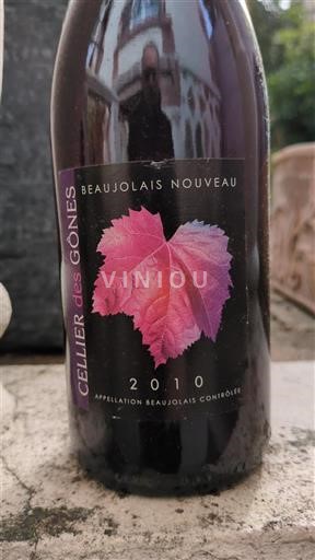Beaujolais Beaujolais Nouveau Cellier des Gones Beaujolais Nouveau 2010