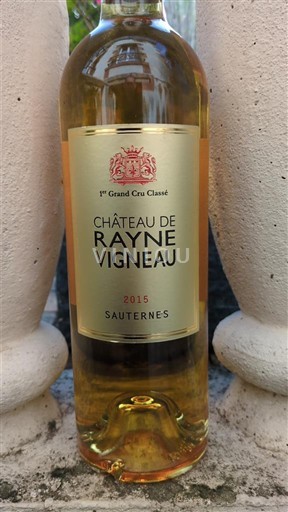 Bordeaux Sauternes 1er Grand Cru Classé Château Rayne Vigneau 2015