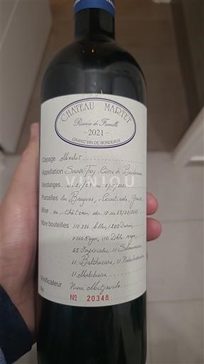 Bordeaux Nespecifikováno Château Martet Réserve de Famille 2021