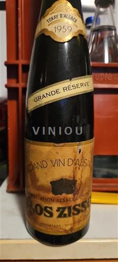 Alsacia Clos Zisser Tokay Grande Réserve 1959