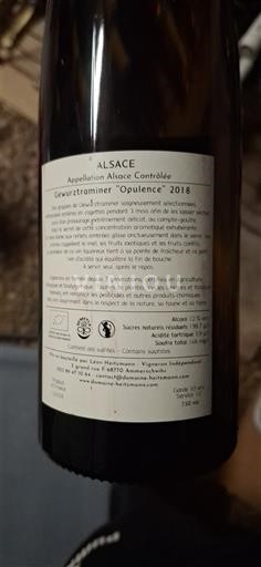 Alsace Domaine Léon Heitzmann Opulence 2018