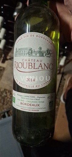 Bordeaux Château Rioublanc 2014