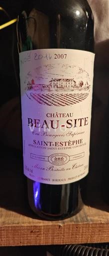 Bordeaux Saint-Estèphe Cru Bourgeois Supérieur Château Beau-Site 2007