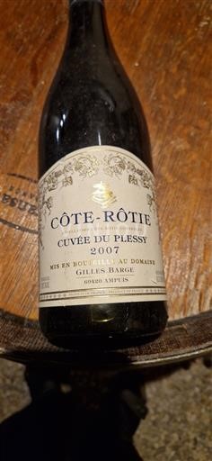 Thung lũng Rhône Côte-rôtie Domaine Gilles Barge du Plessy 2007