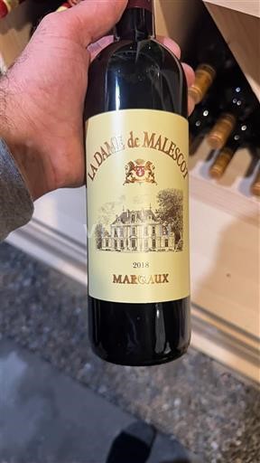 Bordeaux Margaux Malescot Saint-Exupéry La Dame de Malescot 2018