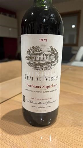 Bordeaux Bordeaux Supérieur Chai de Bordes 1973