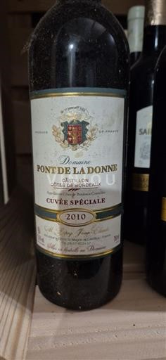 Bordeaux Castillon-côtes-de-bordeaux Domaine Pont de la Donne Spéciale 2010