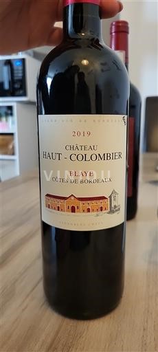Bordeaux Blaye-Côtes-de-Bordeaux Château Haut-Colombier 2019