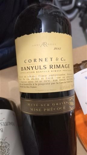 Roussillon Không được chỉ định Cornet & Cie Banyuls Rimage 2015