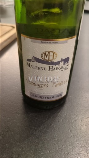 Alsace Vendanges Tardives Materne Haegelin et Fils Gewurztraminer 2012