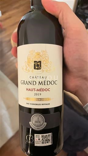 Bordeaux Haut-Médoc Château Grand Médoc Bourgeois 2019