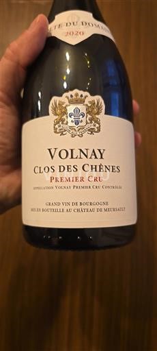 Burgundy Volnay Premier Cru Château Meursault Clos des Chênes 2020