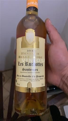 Bordeaux Sauternes Henri de Belllegarde Les Ruchottes 2011