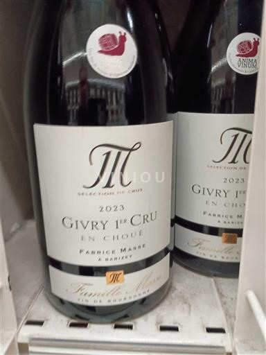 Borgoña Givry Premier Cru Fabrice Masse En Choue 2023