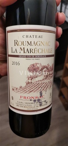 Bordeaux Fronsac Château Roumagnac La Maréchale 2016
