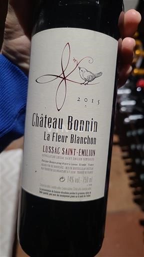 Bordeaux Lussac-saint-émilion Château Bonnin La Fleur Blanchon 2015