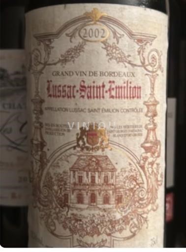 Bordeaux Lussac-saint-émilion Château Lussac 2002