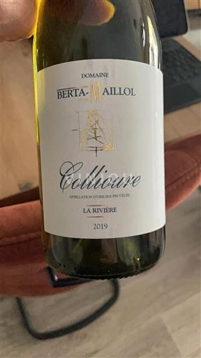 Roussillon Collioure Domaine Berta-Maillol La Rivière 2019