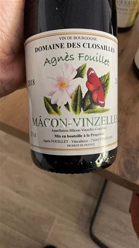 Burgundsko Mâcon a mâconské vesnice Domaine Des Closailles Agnès Fouillet 2018