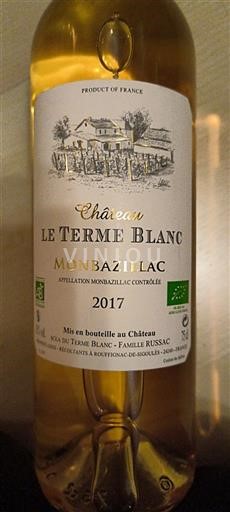 Sud-Ovest Monbazillac Château Le Terme Blanc 2017